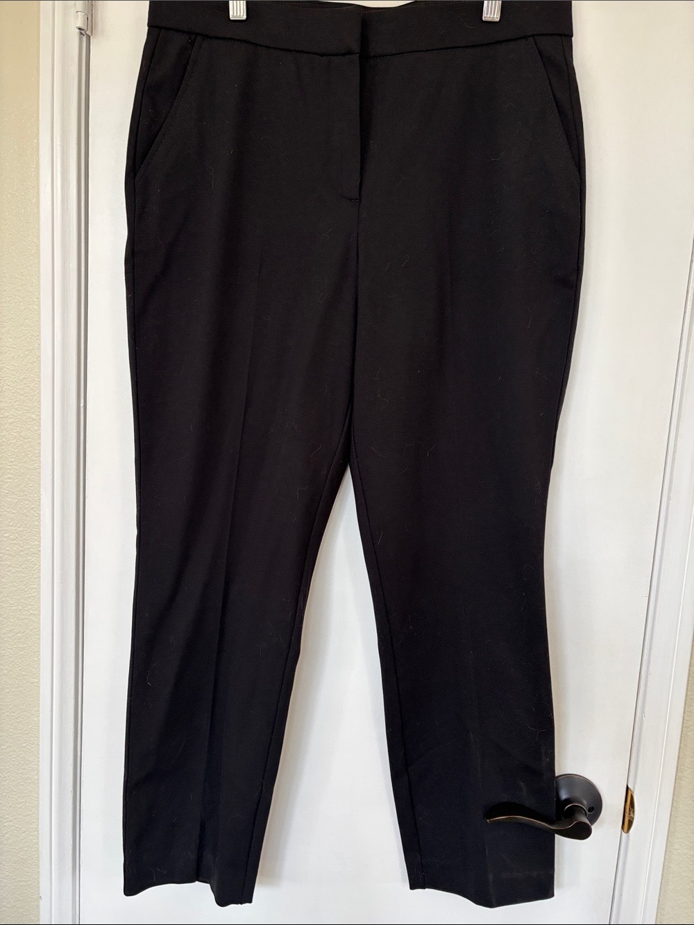 Banana Republic Black Straight-Leg Ponte Pants